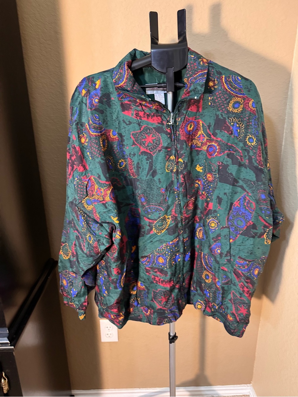 Vintage 100% Silk Windbreaker NWT